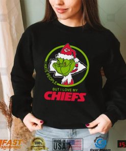 Kansas City Chiefs Nfl Christmas Grinch Santa I Hate People But I Love My Chiefs T shirt Mery Christmas