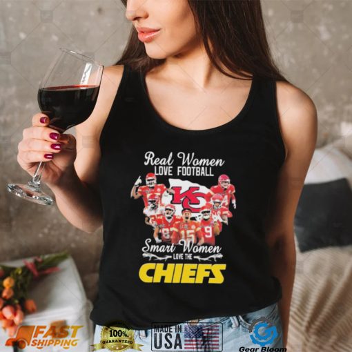 Kansas City Chiefs T Shirt Real Women Love Football Smart Women Love The Kansas City Chiefs Team 2022 Signatures