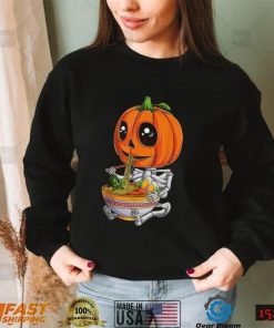 Kawaii Japanese Anime Pumpkin Halloween Ramen Food Lovers T Shirt