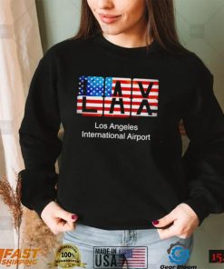 LAX Los Angeles International Airport American flag shirt