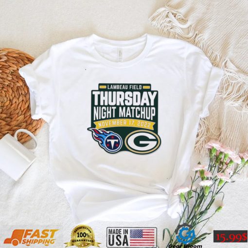 Lambeau Field Thursday Night Matchup Packers Vs. Titans November 17 2022 Shirt