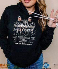 Las Vegas Raider Football Team Thank You For The Memories Signatures Shirt