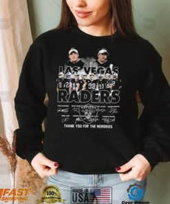 Las Vegas Raider Football Team Thank You For The Memories Signatures Shirt