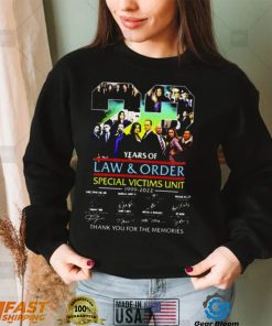 Law And Order SVU Anniversary 22 Years Memories Signatures T Shirt