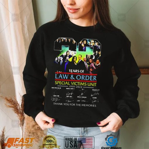 Law And Order SVU Anniversary 22 Years Memories Signatures T Shirt