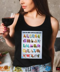 Learn the abc’s with characters of dream works jr shirt