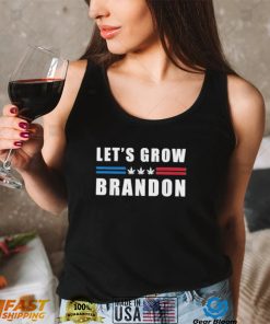 Let’s Grow Brandon Funny Dank Brandon Biden Marijuana Weed T Shirt