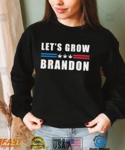 Let’s Grow Brandon Funny Dank Brandon Biden Marijuana Weed T Shirt