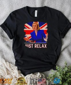 Liz Truss just relax United Kingdom flag shirt