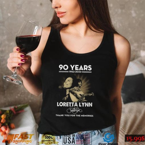 Loretta Lynn 90 Years Thank You For The Memories Tshirt