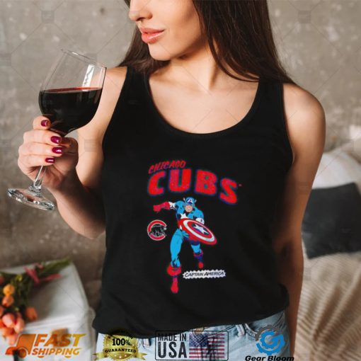 Chicago Cubs Captain America Marvel retro shirt