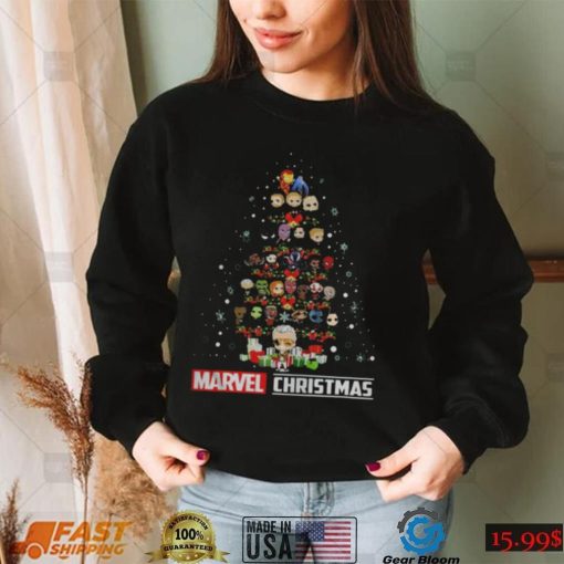 Marvel Avengers Chibi tree Marvel Christmas 2022 shirt