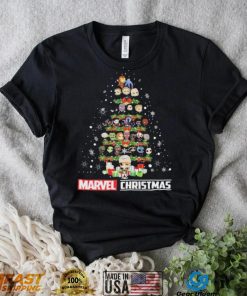 Marvel Christmas Tree Marvel Avengers Endgame, Thor, Spider man Christmas Shirt