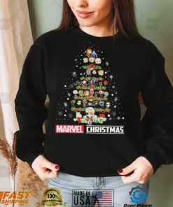 Marvel Christmas Tree Marvel Avengers Endgame, Thor, Spider man Christmas Shirt