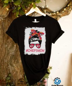 Messy Bun #chiefsmom Kansas City Chiefs T Shirt