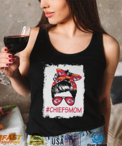 Messy Bun #chiefsmom Kansas City Chiefs T Shirt