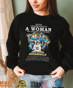 Never underestimate a woman who understands football and loves Jacksonville Jaguars 2022 shirt