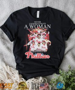 Never Underestimate A Woman Who Understands Baseball And Loves Philadelphia Phillies World Series 2022 Shirt