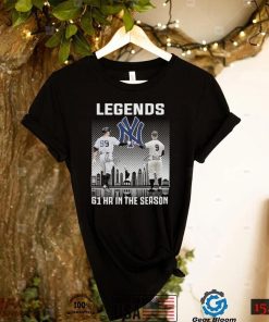 New York Yankees Aaron Judge And Roger Maris Jr Legends 61hr In The Season Signatures Shirt