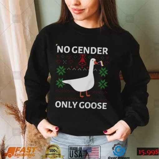 Nonbinary No Gender Only Goose Christmas Gift T Shirt