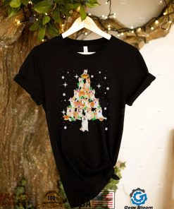 Official Akita Tree Christmas Lights Pajama Lover shirt