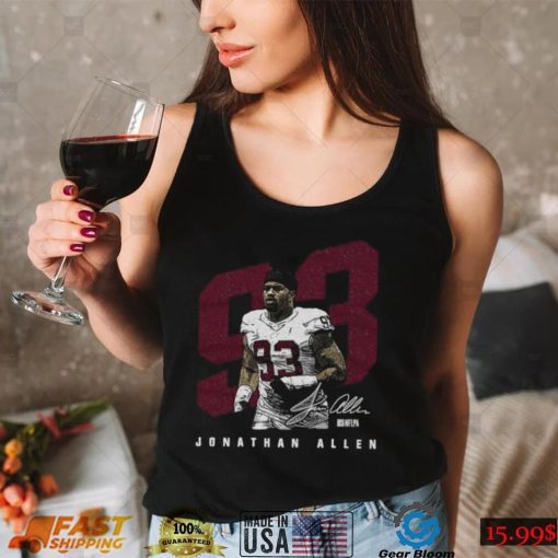 Official Jonathan Allen Washington Player Number signature shirt