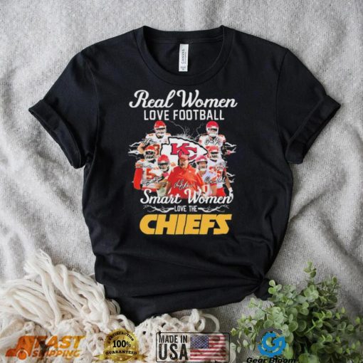 Official NFL Real Women Love Football Smart Women Love The Chiefs Signatures Shirt