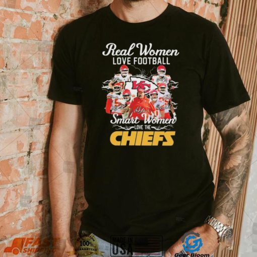 Official NFL Real Women Love Football Smart Women Love The Chiefs Signatures Shirt