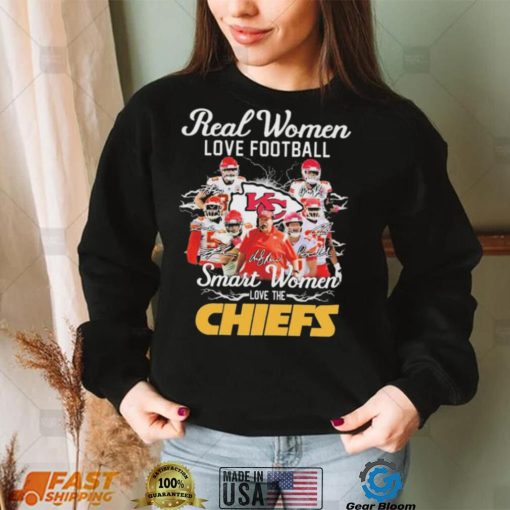 Official NFL Real Women Love Football Smart Women Love The Chiefs Signatures Shirt