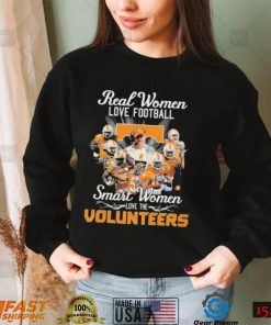 Official Real Women love football smart Women love the Tennessee Volunteers team signatures shirt