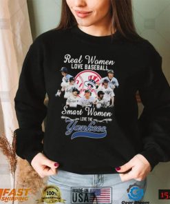 Official Real women love baseball smart women love the New York Yankees signatures 2022 shirt