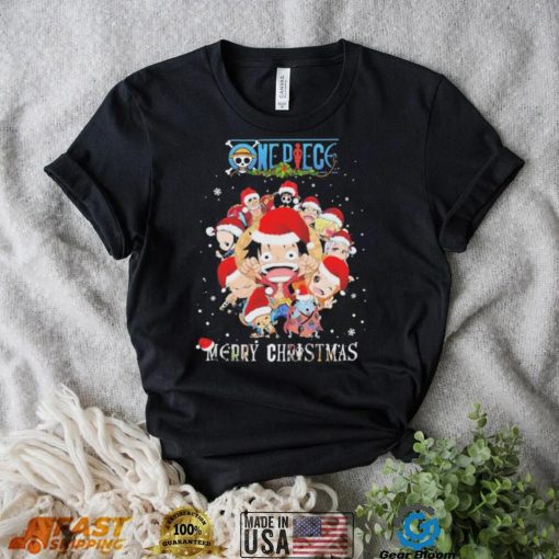 One Piece Chibi Characters Santa Hat Merry Christmas Sweatshirt