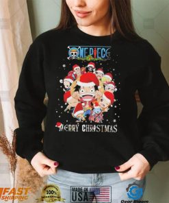 One Piece Chibi Characters Santa Hat Merry Christmas Sweatshirt