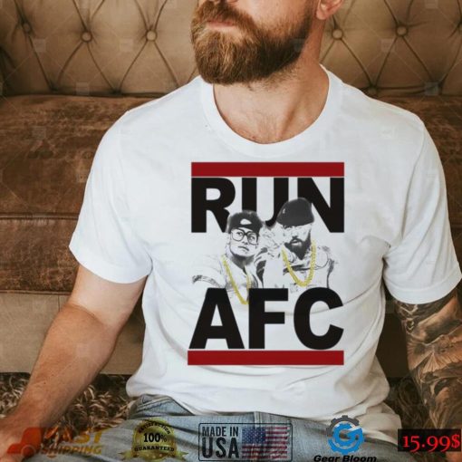 Run AFC Patrick Mahomes and Travis Kelce Kansas City Chiefs T shirt