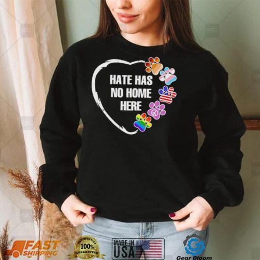 Peace LGBT paw hate has no home here shirt