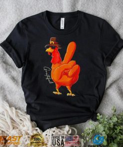 Peace sign turkey Thanksgiving say hi shirt