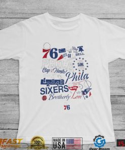 Philadelphia 76 let’s go Sixers Ring the Bell make some noise Brotherly Love shirt