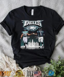 Philadelphia Eagles Brian Dawkins vs Jalen Hurts Philadelphia city signatures shirt