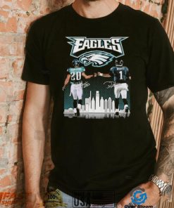 Philadelphia Eagles Brian Dawkins vs Jalen Hurts Philadelphia city signatures shirt