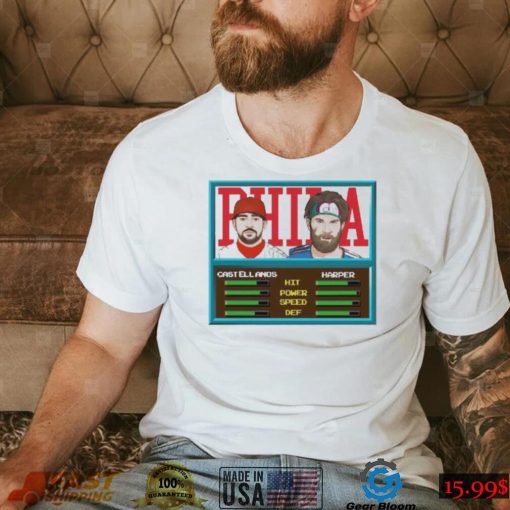 Philadelphia Phillies Bryce Harper Nick Castellanos Video Game Style Shirt