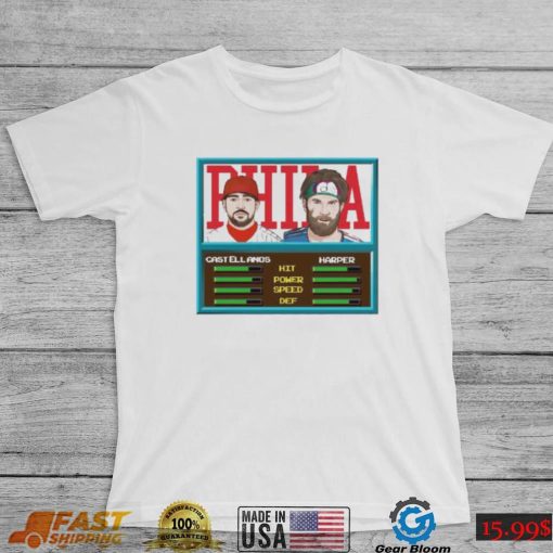 Philadelphia Phillies Bryce Harper Nick Castellanos Video Game Style Shirt