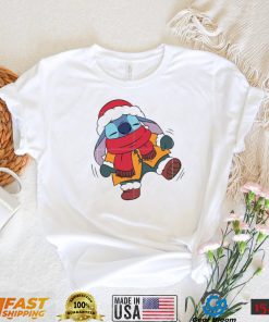 Ddisney Design Santa Hat Present Holiday Stitch Christmas Unisesx T Shirt