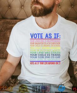 Vote As If Human Rights LGBT Rights T Shirt