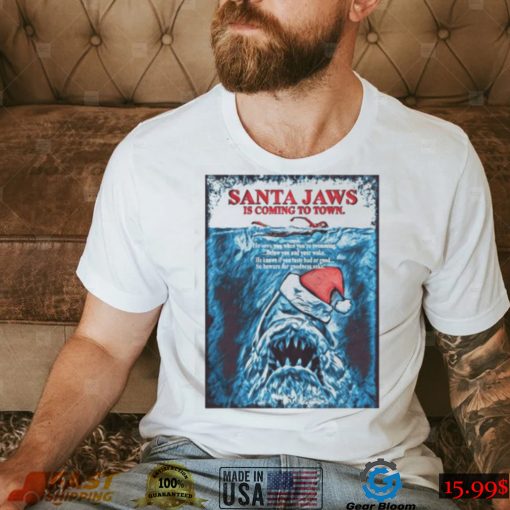 Jaws Santa Christmas Xmax Scuba Diving shirt