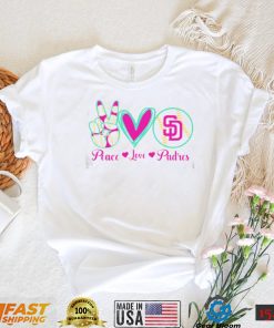 San Diego Padres Peace Love Baseball T Shirt