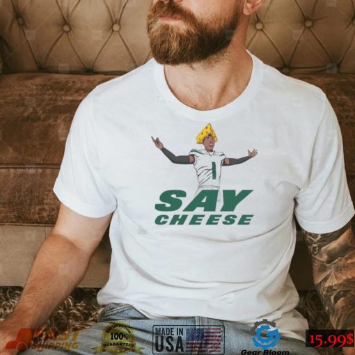 Sauce Gardner New York Jets Say Cheese T Shirt