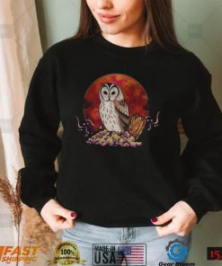 Sitting In Cemetery Halloween Owl shirt