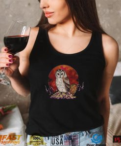 Sitting In Cemetery Halloween Owl shirt