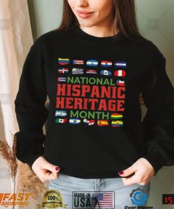 Spanish Speaking Countries Flag Hispanic Heritage Month New Design T Shirt