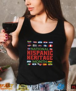 Spanish Speaking Countries Flag Hispanic Heritage Month New Design T Shirt